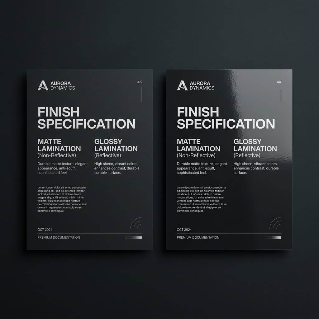 Matt / Glossy Lamination - Custom Printing Riyadh
