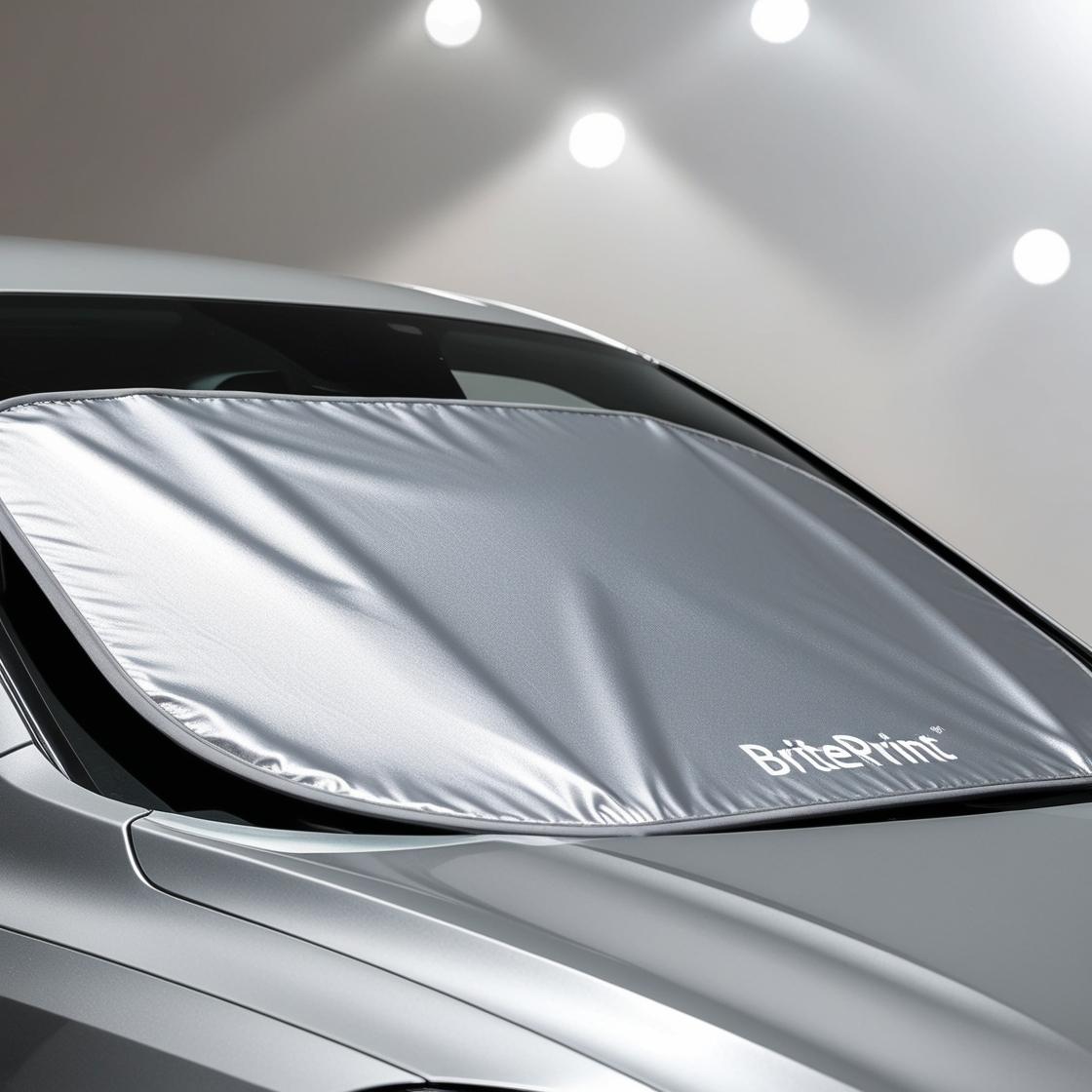 Car Sun Shade Silver One color Printing